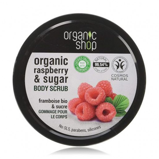 Body scrub of Organic Shop Body Scrub Organic Raspberry Sugar Raspberry cream, 250 ml Body scrub of Organic Shop Body Scrub Organic Raspberry Sugar Raspberry cream, 250 ml