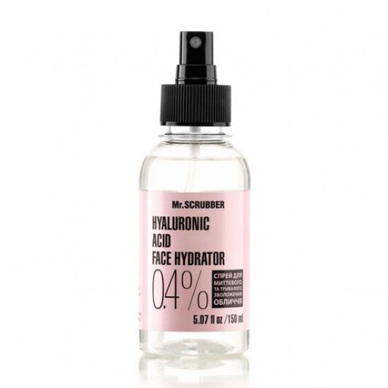 Sprey for the person Mr.Scrubber Hyaluronic Instant Face Hydrator of 0.4% Moistening, 150 ml Sprey for the person Mr.Scrubber Hyaluronic Instant Face Hydrator of 0.4% Moistening, 150 ml