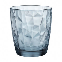 Glass low for drinks and Bormioli Rocco Diamond Ocean Blue water, 390 ml (302259M02321990)