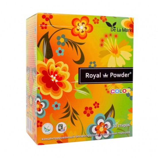 Laundry detergent Delamark Royal Powder Color of 30 washings, 1 kg Laundry detergent Delamark Royal Powder Color of 30 washings, 1 kg