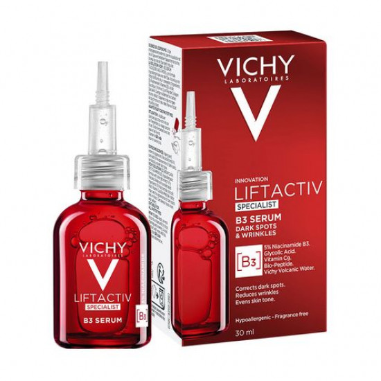 Сироватка Vichy Liftactiv Secialist B3 Serum проти пігментних плям і зморшок шкіри обличчя, 30 мл Сироватка Vichy Liftactiv Secialist B3 Serum проти пігментних плям і зморшок шкіри обличчя, 30 мл