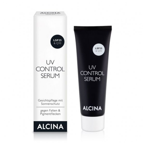 Serum for the person Alcina UV Control Serum SPF 25 Q10 from pigmentary spots and wrinkles, 50 ml Serum for the person Alcina UV Control Serum SPF 25 Q10 from pigmentary spots and wrinkles, 50 ml