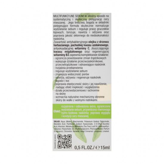 Сироватка для обличчя Bielenda Green Tea Face Serum Combination Skin з олією чайного дерева, 15 мл Сироватка для обличчя Bielenda Green Tea Face Serum Combination Skin з олією чайного дерева, 15 мл