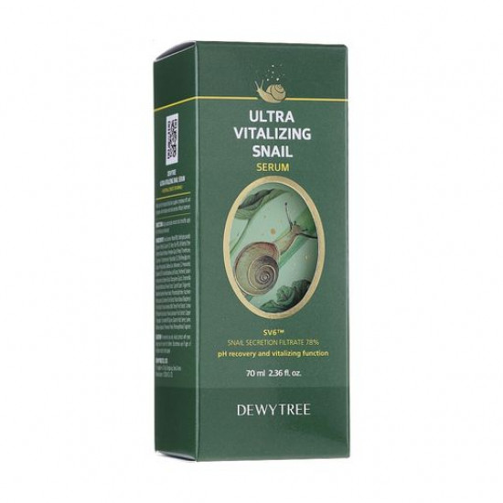 Serum for the person Dewytree Ultra Vitalizing Snail Serum with extract of a secret of a snail, 70 ml Serum for the person Dewytree Ultra Vitalizing Snail Serum with extract of a secret of a snail, 70 ml