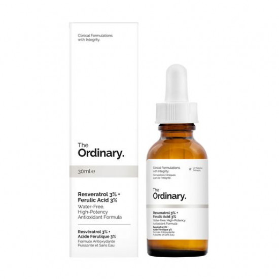 Сыворотка с 3% ресвератролом + с 3% феруловой кислотой The Ordinary Resveratrol 3% + Ferulic Acid 3%, 30 мл
Сыворотка с 3% ресвератролом + с 3% феруловой кислотой The Ordinary Resveratrol 3% + Ferulic Acid 3%, 30 мл