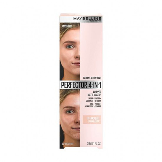 Тональное средство для лица Maybelline New York Instant Age Rewind Perfector 4-In-1 Glow Makeup 000 Fair Light, 30 мл
Тональное средство для лица Maybelline New York Instant Age Rewind Perfector 4-In-1 Glow Makeup 000 Fair Light, 30 мл
