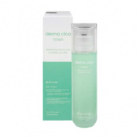 Тонер для лица 3W Clinic Derma Cica Toner, 120 мл
Тонер для лица 3W Clinic Derma Cica Toner, 120 мл