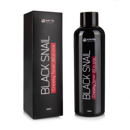 Тонер для лица Eyenlip Black Snail Creamy Toner All in One с муцином черной улитки, 200 мл
Тонер для лица Eyenlip Black Snail Creamy Toner All in One с муцином черной улитки, 200 мл