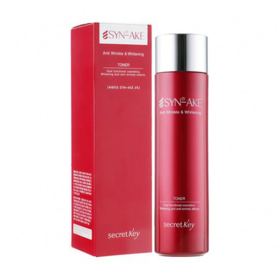 Toner for the person Secret Key SYN-AKE Anti Wrinkle & Whitening Toner anti-aging, bleaching, 150 ml Toner for the person Secret Key SYN-AKE Anti Wrinkle & Whitening Toner anti-aging, bleaching, 150 ml