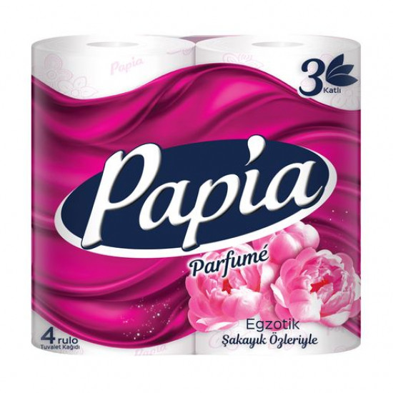 3-layer Papia Parfume Exotic toilet paper, 140 separations, 4 rolls 3-layer Papia Parfume Exotic toilet paper, 140 separations, 4 rolls