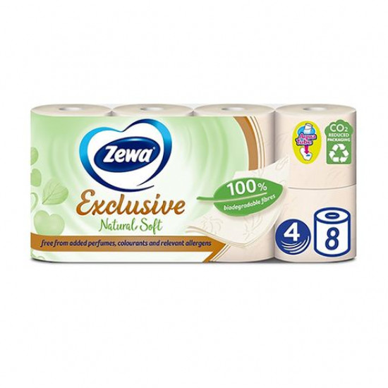 Туалетная бумага Zewa Exclusive Natural Soft белая, 4-слойная 150 отрывов, 8 рулонов
Туалетная бумага Zewa Exclusive Natural Soft белая, 4-слойная 150 отрывов, 8 рулонов