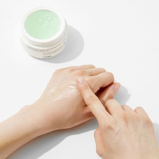 Заспокійливий гель-крем для обличчя COSRX Hydrium Green Tea Aqua Soothing Gel Cream з екстрактом зеленого чаю, 50 мл Заспокійливий гель-крем для обличчя COSRX Hydrium Green Tea Aqua Soothing Gel Cream з екстрактом зеленого чаю, 50 мл