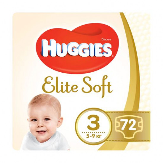 Markdown! Huggies Elite Soft diapers size 3 (5-9 kg), 72 pieces Markdown! Huggies Elite Soft diapers size 3 (5-9 kg), 72 pieces