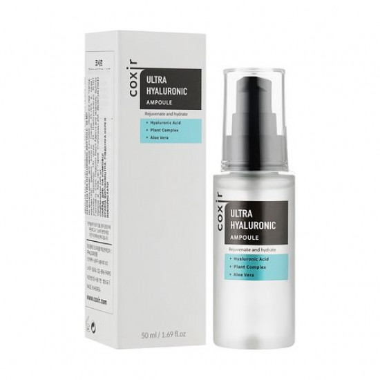 The moisturizing serum for the person Coxir Ultra Hyaluronic Ampoule with hyaluronic acid, 50 ml The moisturizing serum for the person Coxir Ultra Hyaluronic Ampoule with hyaluronic acid, 50 ml