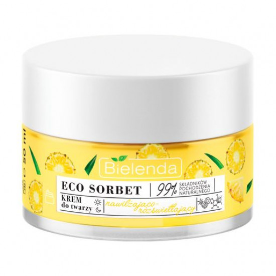 Увлажняющий и осветляющий крем для лица Bielenda Eco Sorbet Moisturizing & Brightening Face Cream з екстрактом ананасу, 50 мл
Увлажняющий и осветляющий крем для лица Bielenda Eco Sorbet Moisturizing & Brightening Face Cream з екстрактом ананасу, 50 мл