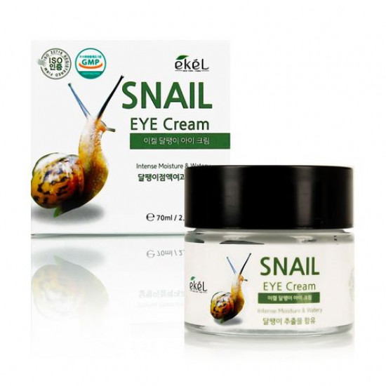 Зволожуючий крем для шкіри навколо очей Ekel Snail Eye Cream з муцином равлики, 70 мл Зволожуючий крем для шкіри навколо очей Ekel Snail Eye Cream з муцином равлики, 70 мл