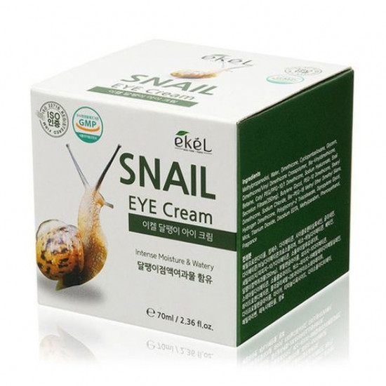 Зволожуючий крем для шкіри навколо очей Ekel Snail Eye Cream з муцином равлики, 70 мл Зволожуючий крем для шкіри навколо очей Ekel Snail Eye Cream з муцином равлики, 70 мл