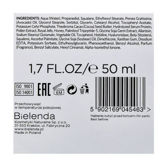 Увлажняющий крем для лица Bielenda Royal Bee Elixir 40+ Anti-Wrinkle Moisturizing Cream против морщин, 50 мл
Увлажняющий крем для лица Bielenda Royal Bee Elixir 40+ Anti-Wrinkle Moisturizing Cream против морщин, 50 мл