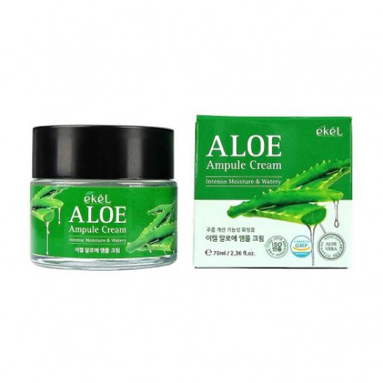 Зволожуючий крем для обличчя Ekel Aloe Ampule з алое, 70 мл Зволожуючий крем для обличчя Ekel Aloe Ampule з алое, 70 мл