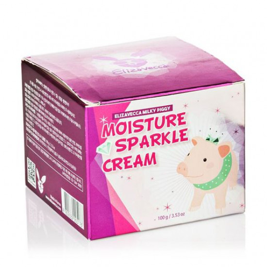 Зволожуючий крем для обличчя Elizavecca Milky Piggy Moisture Sparkle Cream з ефектом сяйва, 100 мл Зволожуючий крем для обличчя Elizavecca Milky Piggy Moisture Sparkle Cream з ефектом сяйва, 100 мл