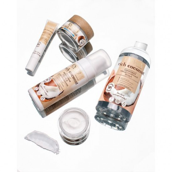 Зволожуючий крем для обличчя Eveline Cosmetics Rich Coconut Face Cream з кокосом, 50 мл Зволожуючий крем для обличчя Eveline Cosmetics Rich Coconut Face Cream з кокосом, 50 мл