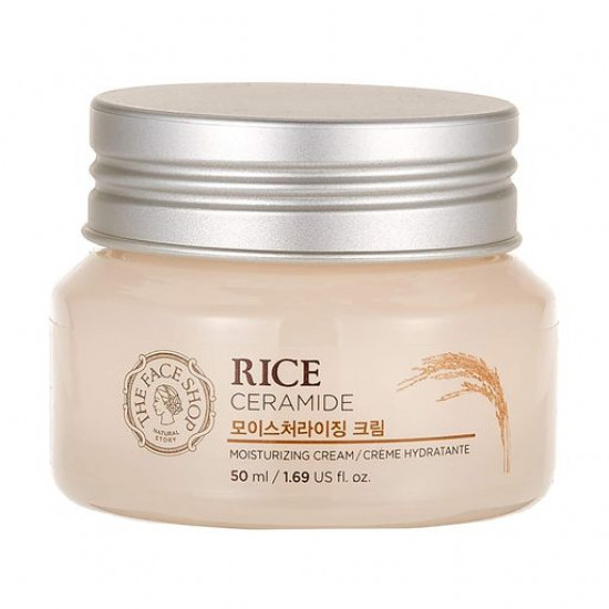 The moisturizing cream for the person The Face Shop Rice Ceramide Moisturizing Cream with ceramides and extract of rice, 50 ml The moisturizing cream for the person The Face Shop Rice Ceramide Moisturizing Cream with ceramides and extract of rice, 50 ml