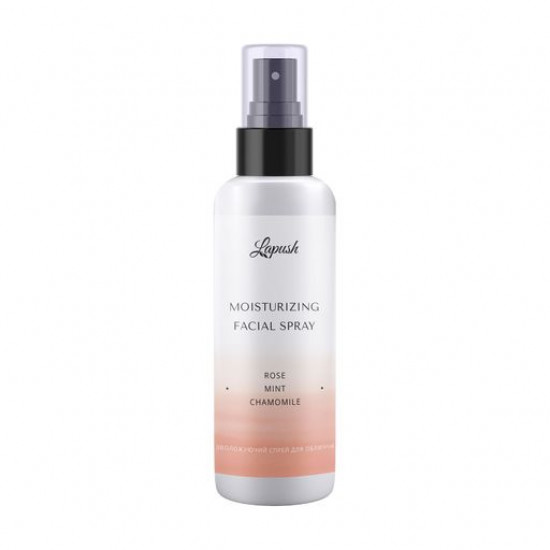 Увлажняющий спрей для лица Lapush Moisturizing Face Spray Rose, Mint, Chamomile, 100 мл
Увлажняющий спрей для лица Lapush Moisturizing Face Spray Rose, Mint, Chamomile, 100 мл