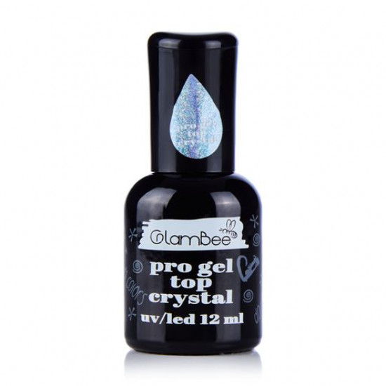 Верхнє покриття для гель-лаку GlamBee ProGel Top Crystal UV/LED, Silver, 12 мл Верхнє покриття для гель-лаку GlamBee ProGel Top Crystal UV/LED, Silver, 12 мл