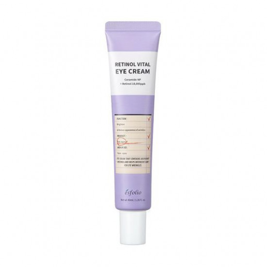 The vitaminized skin cream around eyes of Esfolio Retinol Vital Eye Cream with Retinolum, 40 ml The vitaminized skin cream around eyes of Esfolio Retinol Vital Eye Cream with Retinolum, 40 ml