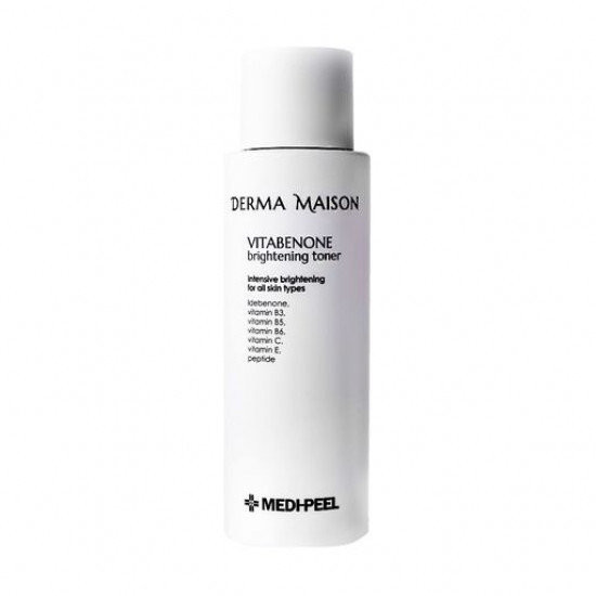 Витаминный тонер для лица Medi-Peel Derma Maison Vitabenone Brightening Toner для выравнивания тона кожи, 250 мл
Витаминный тонер для лица Medi-Peel Derma Maison Vitabenone Brightening Toner для выравнивания тона кожи, 250 мл