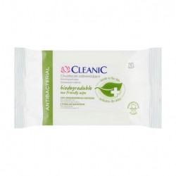 Вологі серветки Cleanic Antibacterial Eco Friendly антибактеріальні, 15 шт