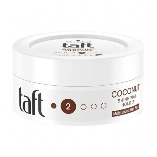 Taft Coconut Shine Waks wax for a hair shine, fixing of Hold 2, 75 ml Taft Coconut Shine Waks wax for a hair shine, fixing of Hold 2, 75 ml