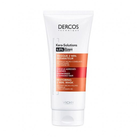 Восстанавливающая маска Vichy Dercos Kera-Solutions Restoring 2 min. Mask для реконструкции поверхности поврежденных ослабленных волос, 200 мл
Восстанавливающая маска Vichy Dercos Kera-Solutions Restoring 2 min. Mask для реконструкции поверхности поврежденных ослабленных волос, 200 мл