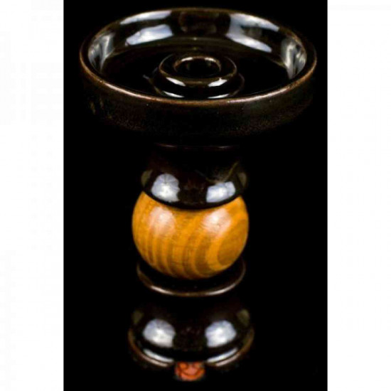 Чаша для кальяна RS Bowls SP (Sphere) темно-зеленая с деревянной круглой вставкой, фанел Чаша для кальяна RS Bowls SP (Sphere) темно-зеленая с деревянной круглой вставкой, фанел