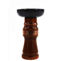 Bowl for a hookah of RS Bowls Tradi (Wood) the dark gray top, a tree mahogany, fanet