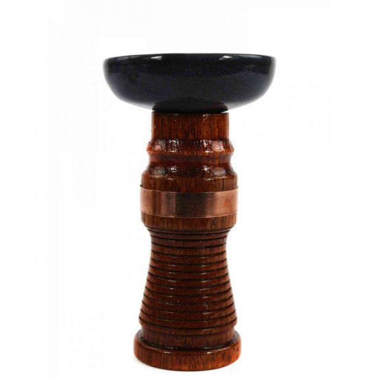 Чаша для кальяна RS Bowls Tradi (Wood) темно-серый верх, дерево-махагон, фанел Чаша для кальяна RS Bowls Tradi (Wood) темно-серый верх, дерево-махагон, фанел