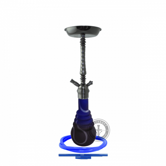 Hookah of Amy Deluxe 650 4-stars (Amy 4 старс) silvery metallic blue Hookah of Amy Deluxe 650 4-stars (Amy 4 старс) silvery metallic blue
