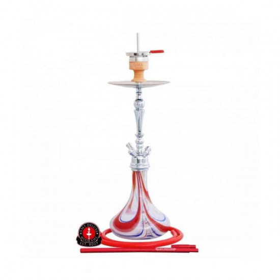 Кальян Amy Deluxe 057 (Эми Делюкс) Globe серебристый-красный C - RD Кальян Amy Deluxe 057 (Эми Делюкс) Globe серебристый-красный C - RD