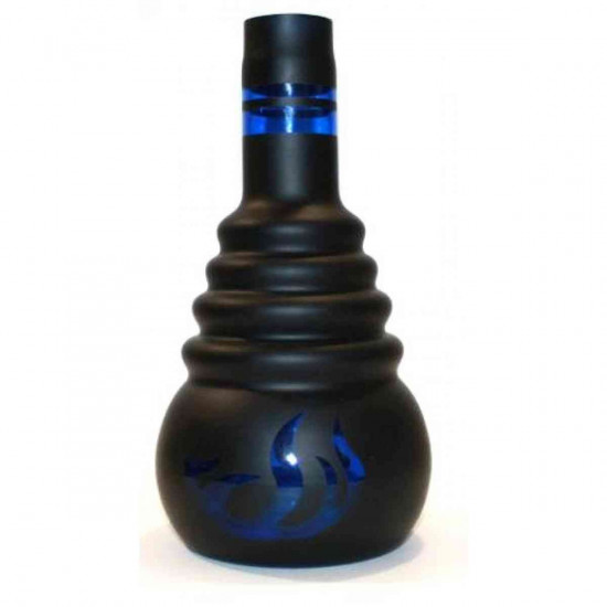 Flask for a hookah under carving/click of Amy Deluxe, Amy Stars (Amy Delux, Amy Stars) blue with black opaque dusting Flask for a hookah under carving/click of Amy Deluxe, Amy Stars (Amy Delux, Amy Stars) blue with black opaque dusting