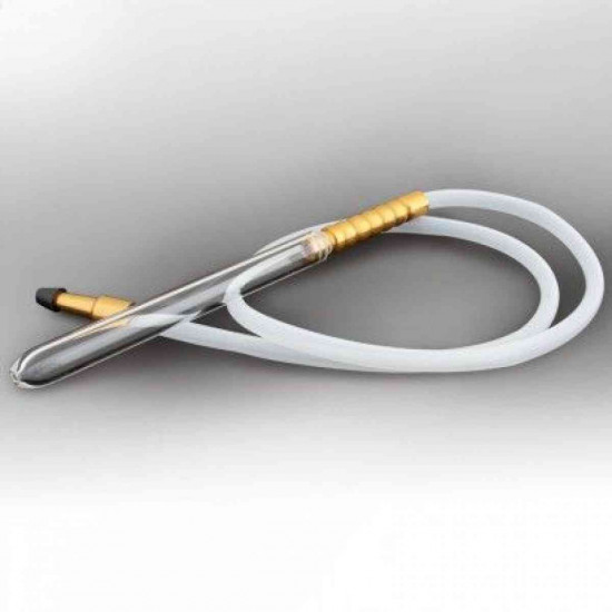 Silicone tube with a glass mouthpiece Silicone tube with a glass mouthpiece