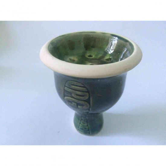 Bowl for Upgrade Form hookah (Upgrade of Forms) white clay green glaze Bowl for Upgrade Form hookah (Upgrade of Forms) white clay green glaze