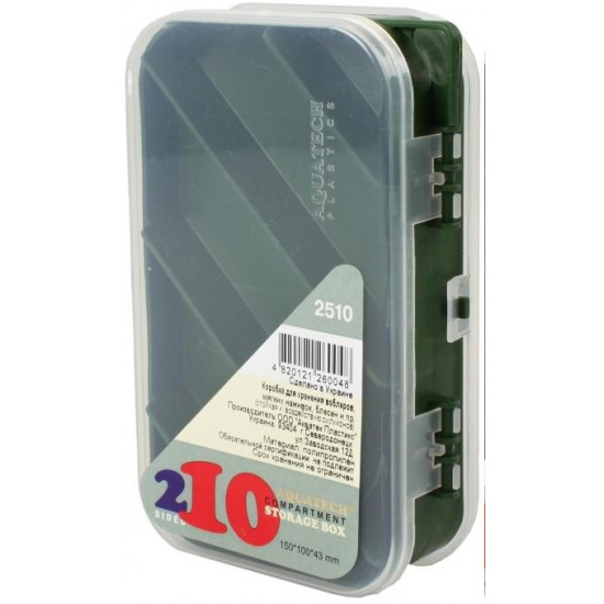 Коробка двусторонняя Aquatech 10 ячеек (2510) Коробка двусторонняя Aquatech 10 ячеек (2510)