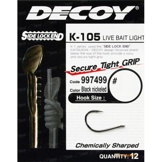 Крючок Decoy K-105 Live bait light 10 (15620340) Крючок Decoy K-105 Live bait light 10 (15620340)