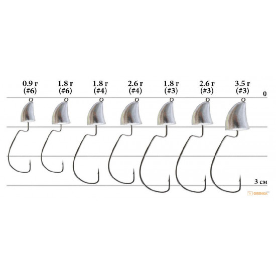 Hook of Decoy Violence Jighead SV-38 of 4 2.6 g Hook of Decoy Violence Jighead SV-38 of 4 2.6 g