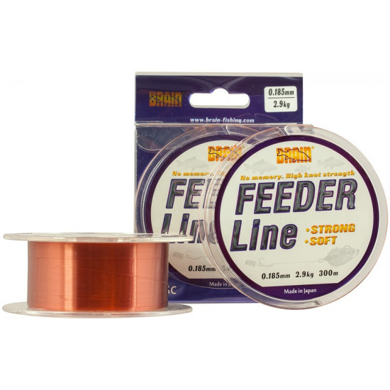 Ліска Brain Feeder 300 m 0,185 mm #1.2, 2.9 kg, 6.4 lb, ц.: copper (18587001) Ліска Brain Feeder 300 m 0,185 mm #1.2, 2.9 kg, 6.4 lb, ц.: copper (18587001)