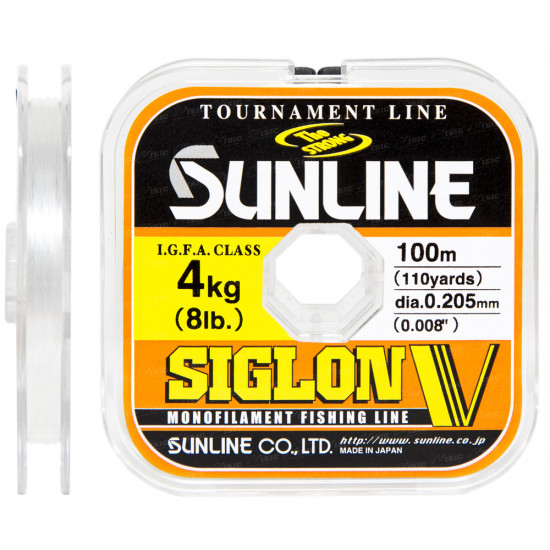Fishing line of Sunline Siglon V of 100 m #15/0205мм 4 kg Fishing line of Sunline Siglon V of 100 m #15/0205мм 4 kg