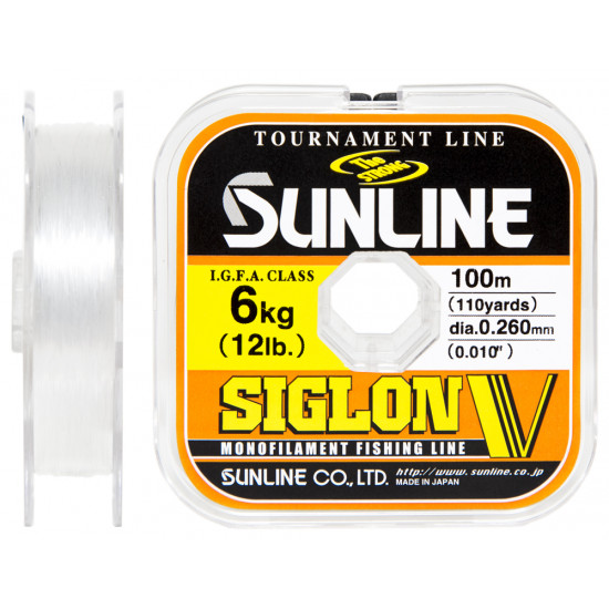 Fishing line of Sunline Siglon V of 100 m #25/026мм 6 kg Fishing line of Sunline Siglon V of 100 m #25/026мм 6 kg