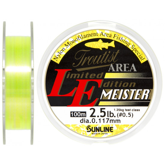 Fishing line of Sunline Troutist Area LE Meister 100m #05/0117mm 1.25 kg Fishing line of Sunline Troutist Area LE Meister 100m #05/0117mm 1.25 kg