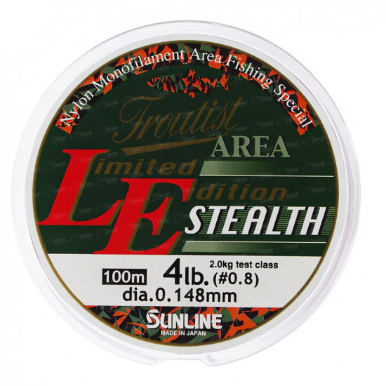 Ліска Sunline Troutist Area LE Stealth 100m #07/0138mm 1,75кг Ліска Sunline Troutist Area LE Stealth 100m #07/0138mm 1,75кг