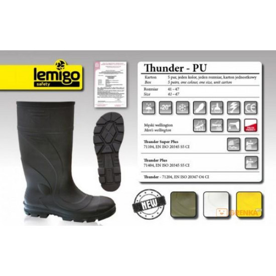 Сапоги Lemigo Thunder - PU 712 44 -20°C, ц:черный (18110128) Сапоги Lemigo Thunder - PU 712 44 -20°C, ц:черный (18110128)